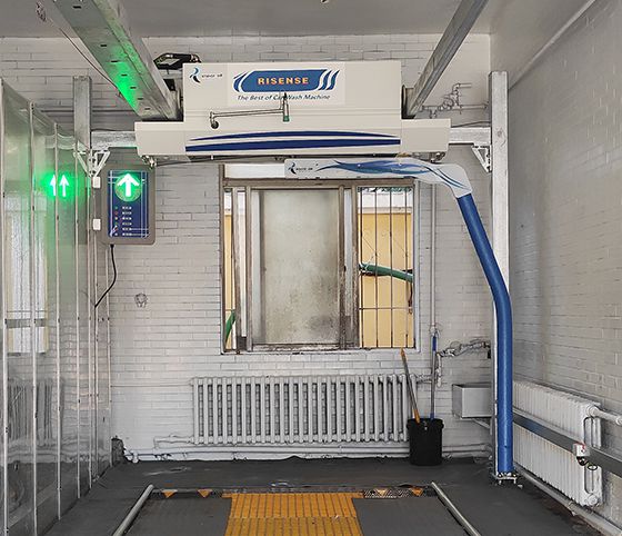 水狮单摆臂洗车机装机案例